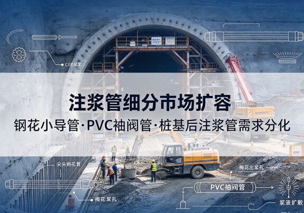 工布江达注浆管细分市场扩容，隧道钢花小导管、PVC 袖阀管、桩基后注浆管需求分化